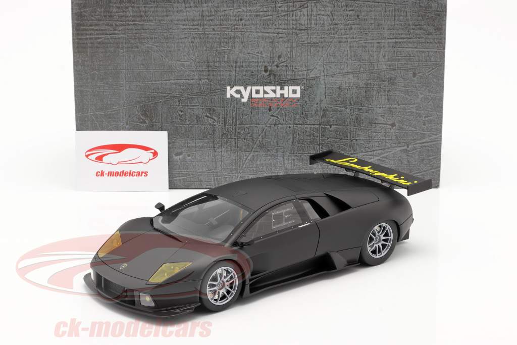 Lamborghini Murcielago R-GT Byggeår 2007 måtte sort 1:18 Kyosho