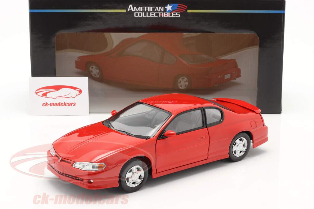 Chevrolet Monte Carlo SS år 2000 rød 1:18 SunStar