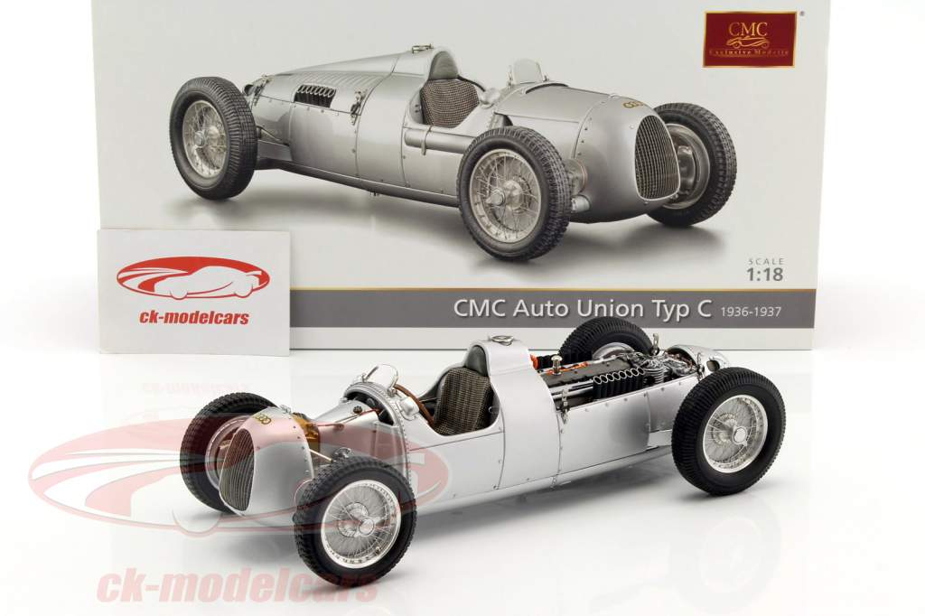 Auto Union Typ C Baujahr 1936/37 silber 1:18 CMC