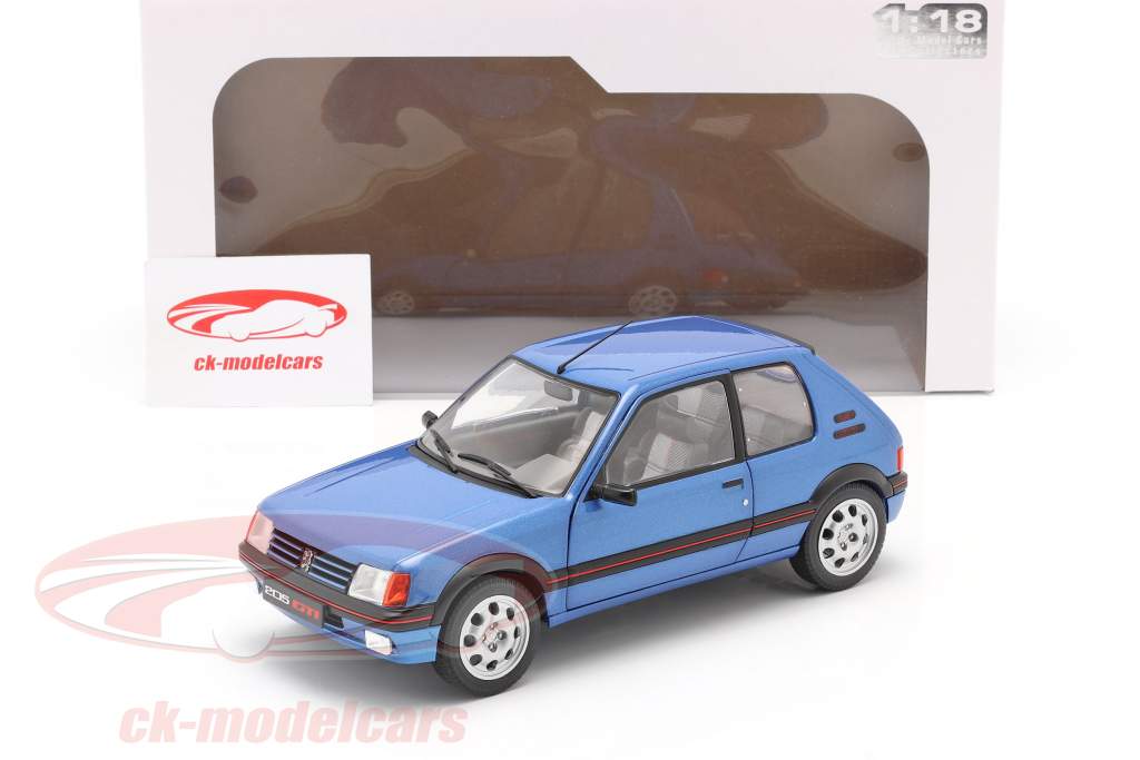 Peugeot 205 GTi 1.9L Mk1 Baujahr 1988 blau metallic 1:18 Solido