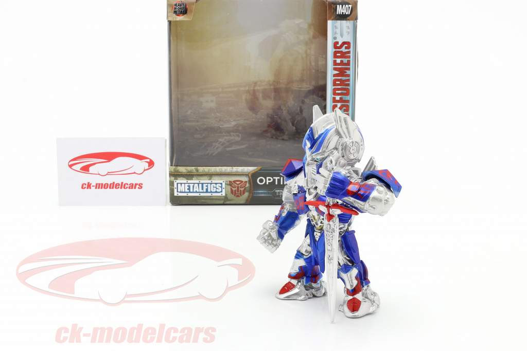 Optimus Prime figura 4 inch Transformers (2017) argento / blu / rosso Jada Toys