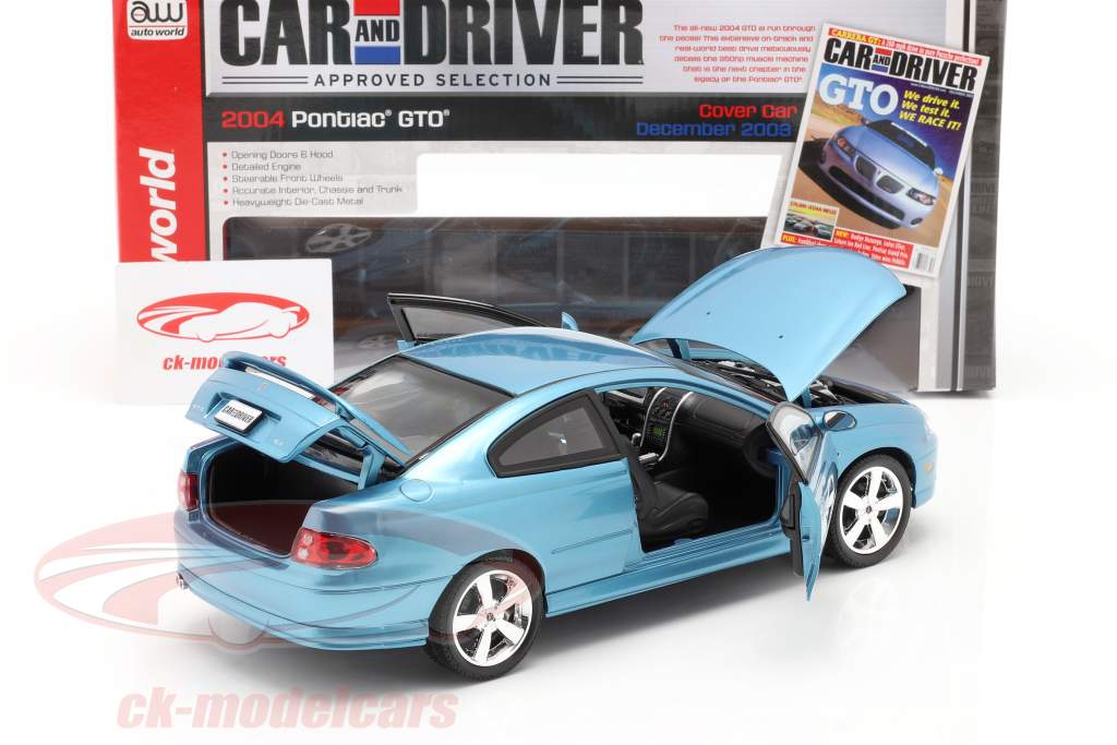 Pontiac GTO Coupe año 2004 azul metálico 1:18 autoworld