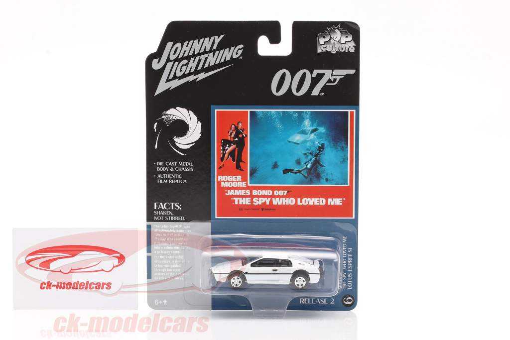 Lotus Esprit S1 James Bond The Spy Who Loved Me (1977) bianca 1:64 Johnny Lightning