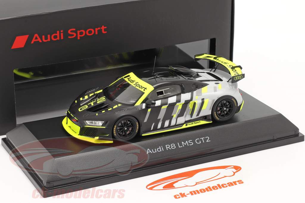 Audi R8 LMS GT2 Presentation Car чернить / серый / желтый 1:43 Spark