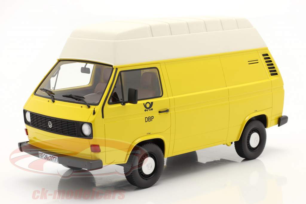 Volkswagen VW T3 toit élevé Deutsche Bundespost année 1979 jaune 1:18 PremiumClassiXXs