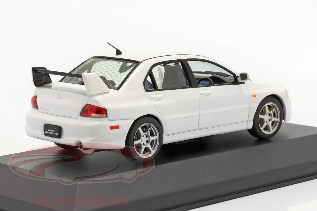 Mitsubishi Lancer Evo VIII anno 2003 bianca 1:43 Ixo