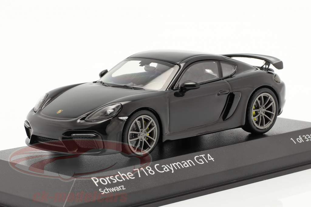 Porsche 718 (982) Cayman GT4 year 2020 black 1:43 Minichamps
