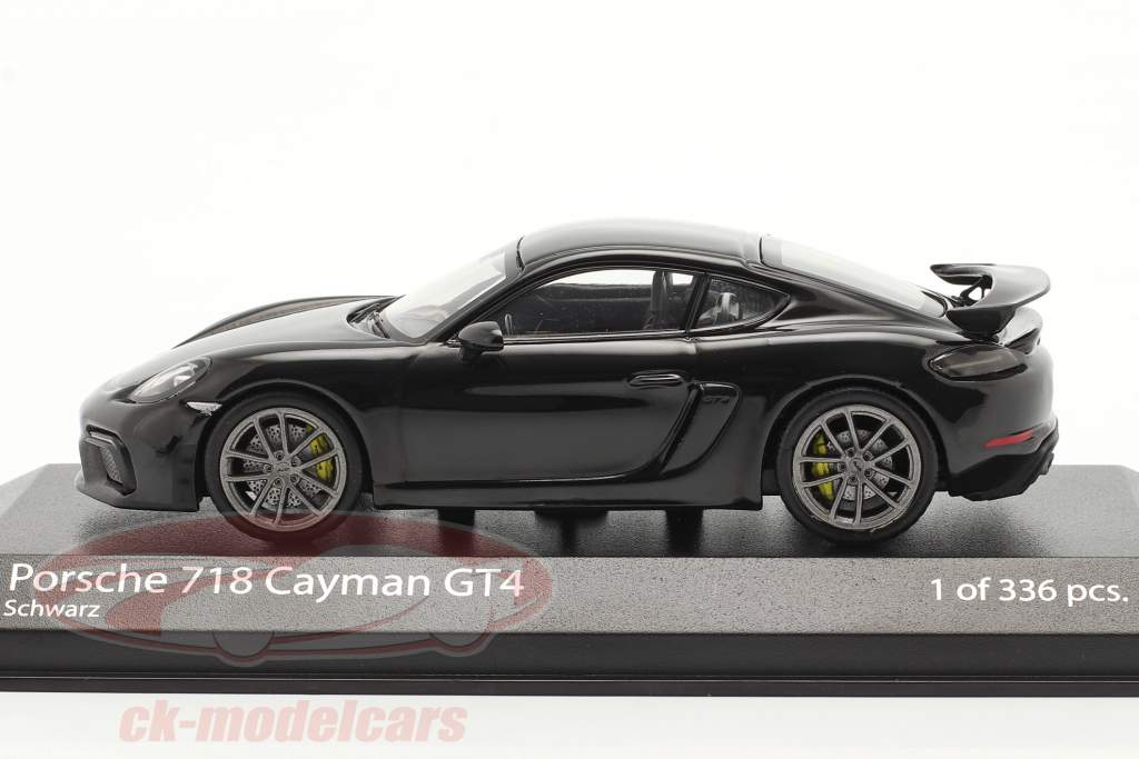Porsche 718 (982) Cayman GT4 year 2020 black 1:43 Minichamps