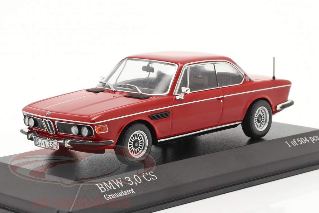 BMW 3.0 CS (E9) Année de construction 1969 rouge 1:43 Minichamps