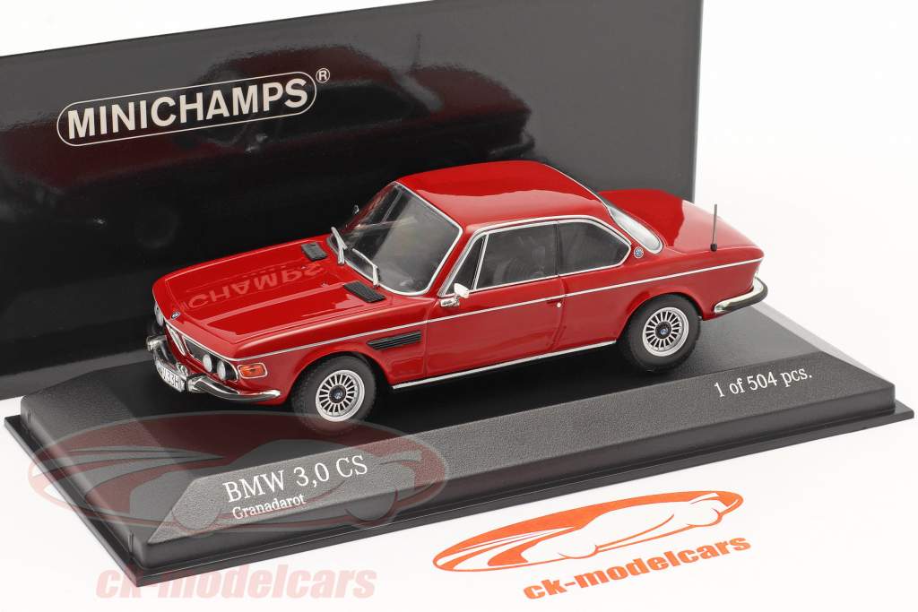 BMW 3.0 CS (E9) Année de construction 1969 rouge 1:43 Minichamps