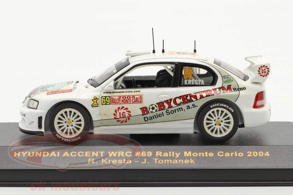 Hyundai Accent WRC #69 Rallye Monte Carlo 2004 Kresta, Tomanek 1:43 Ixo
