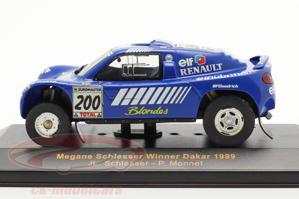 Megane Schlesser #200 vinder samle Dakar 1999 Schlesser, Monnet 1:43 Ixo