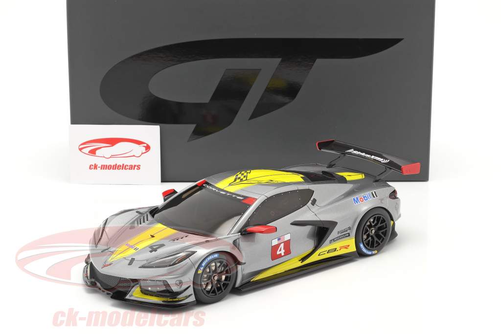 Chevrolet Corvette C8.R #4 Presentation Car 2020 Grå / gul 1:18 GT-Spirit