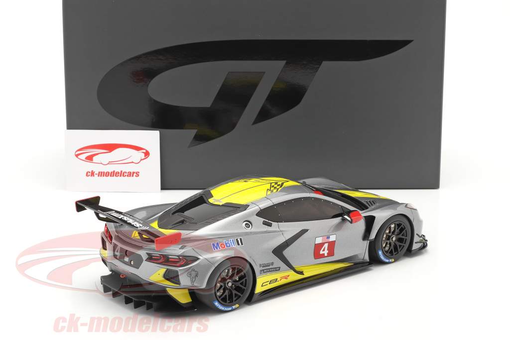 Chevrolet Corvette C8.R #4 Presentation Car 2020 Grå / gul 1:18 GT-Spirit