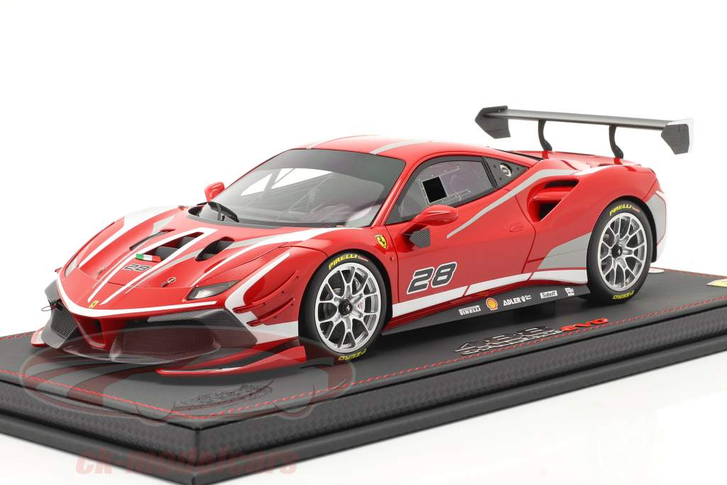 Ferrari 488 Challenge Evo #28 2020 rosso / bianca 1:18 BBR