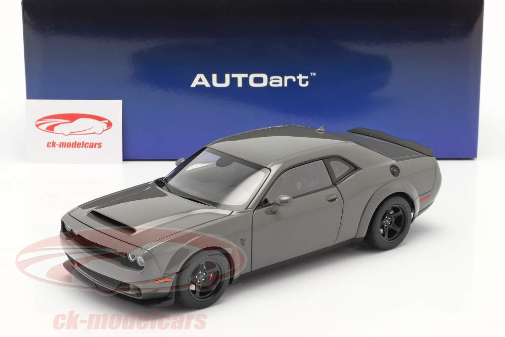 Dodge Challenger SRT Demon Ano de construção 2018 cinza 1:18 AUTOart