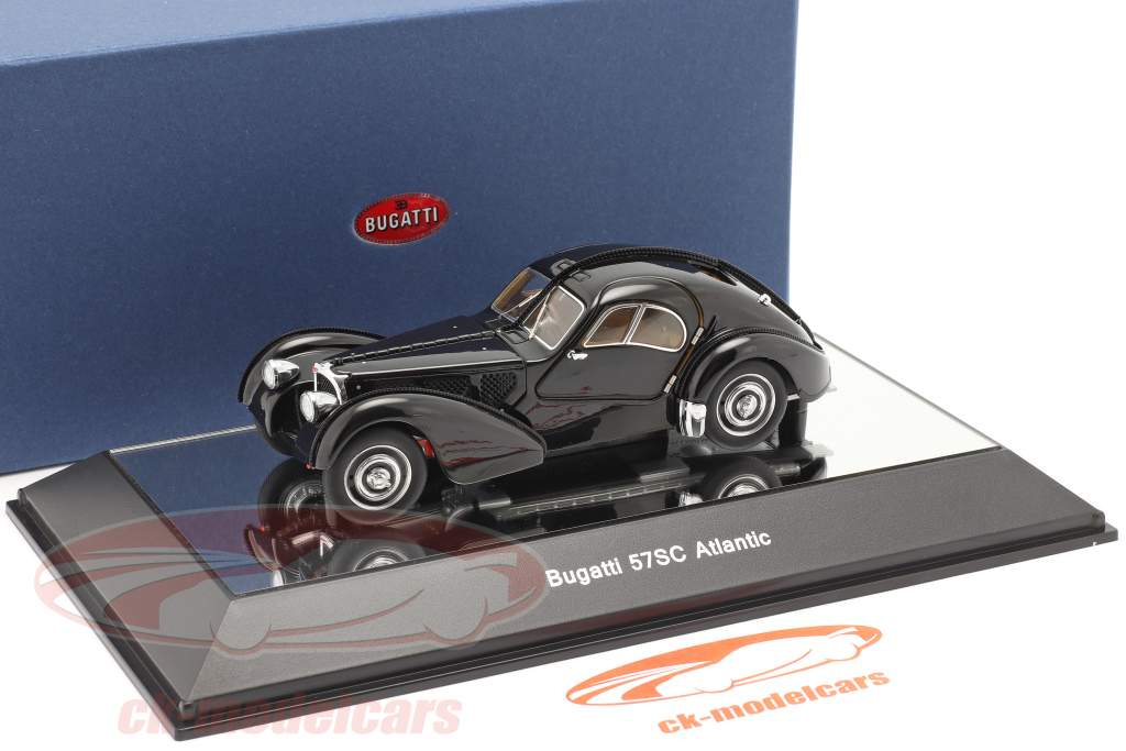 Bugatti 57S Atlantic Año de construcción 1938 negro 1:43 AUTOart