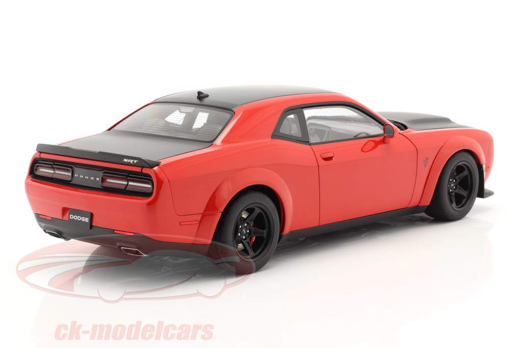 Dodge Challenger SRT Demon Byggeår 2018 rød / sort 1:18 AUTOart