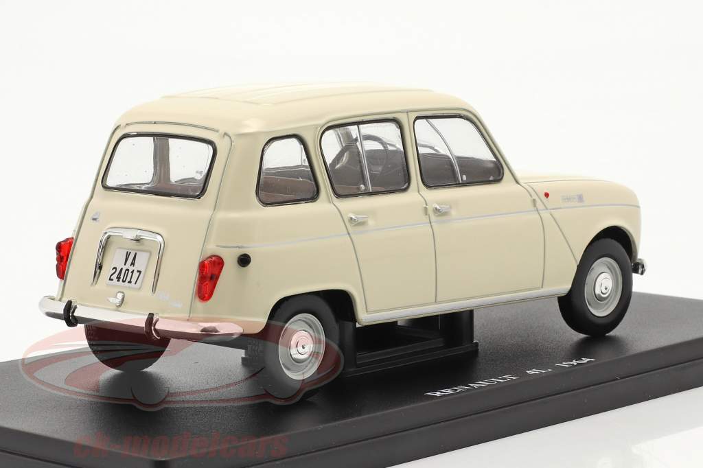 Renault 4L year 1964 cream white 1:24 Altaya