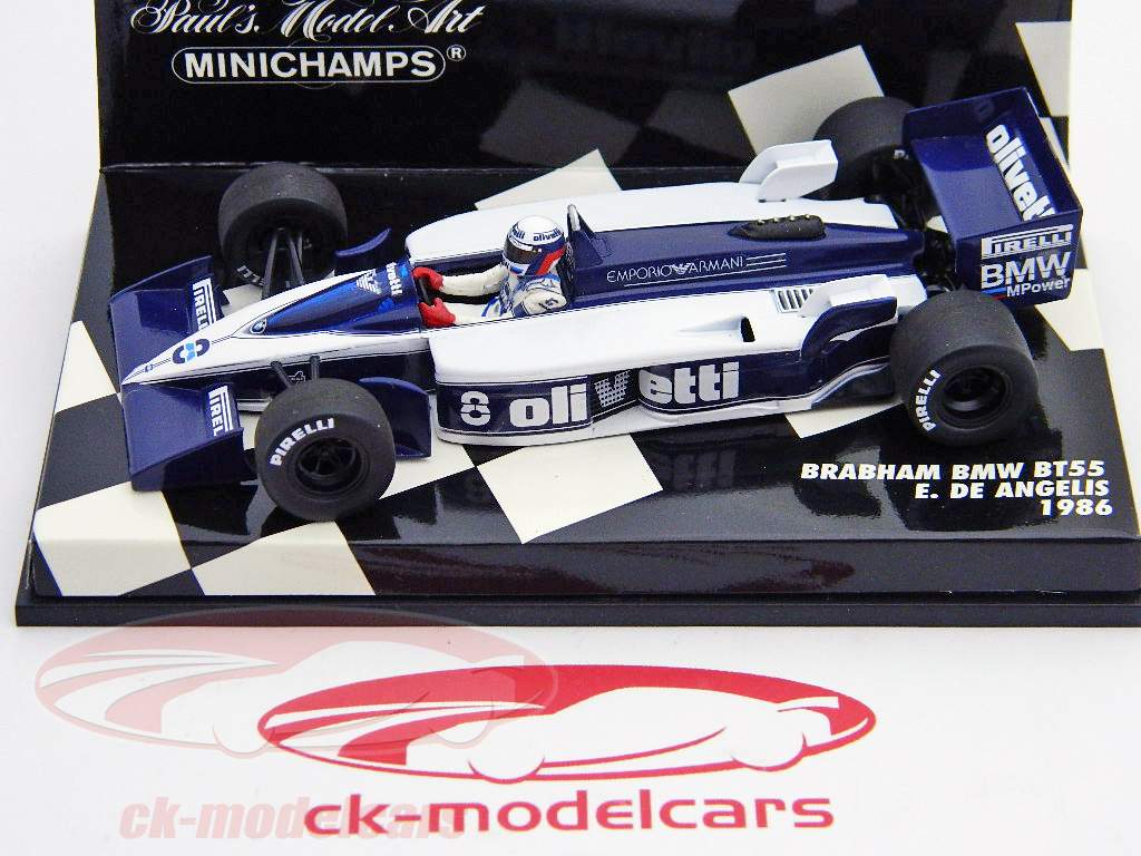 Elio de Angelis Brabham BMW BT55 formula 1 1986 1:43 Minichamps