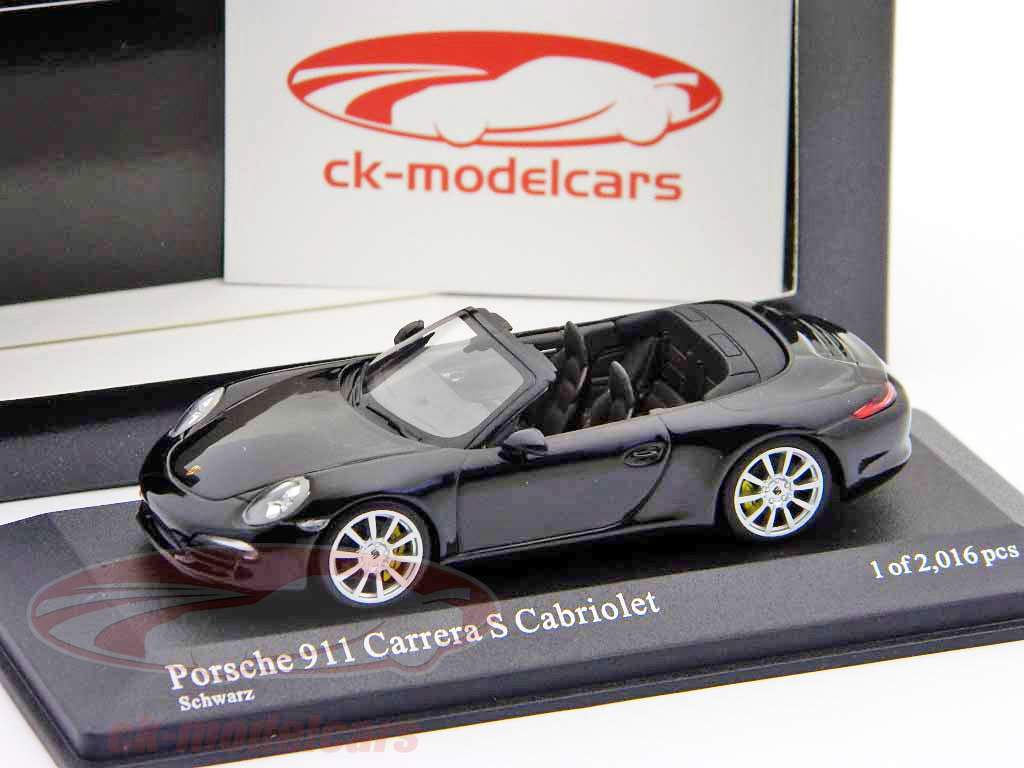 Porsche 911 (991) Carrera Cabriolet Sort / Black 1:43 Minichamps
