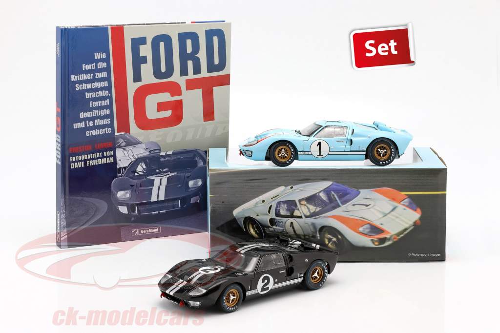 24h LeMans 1966 Collector's Set: libro Con Ford GT40 #1 #2 1:18 Shelby Collectibles