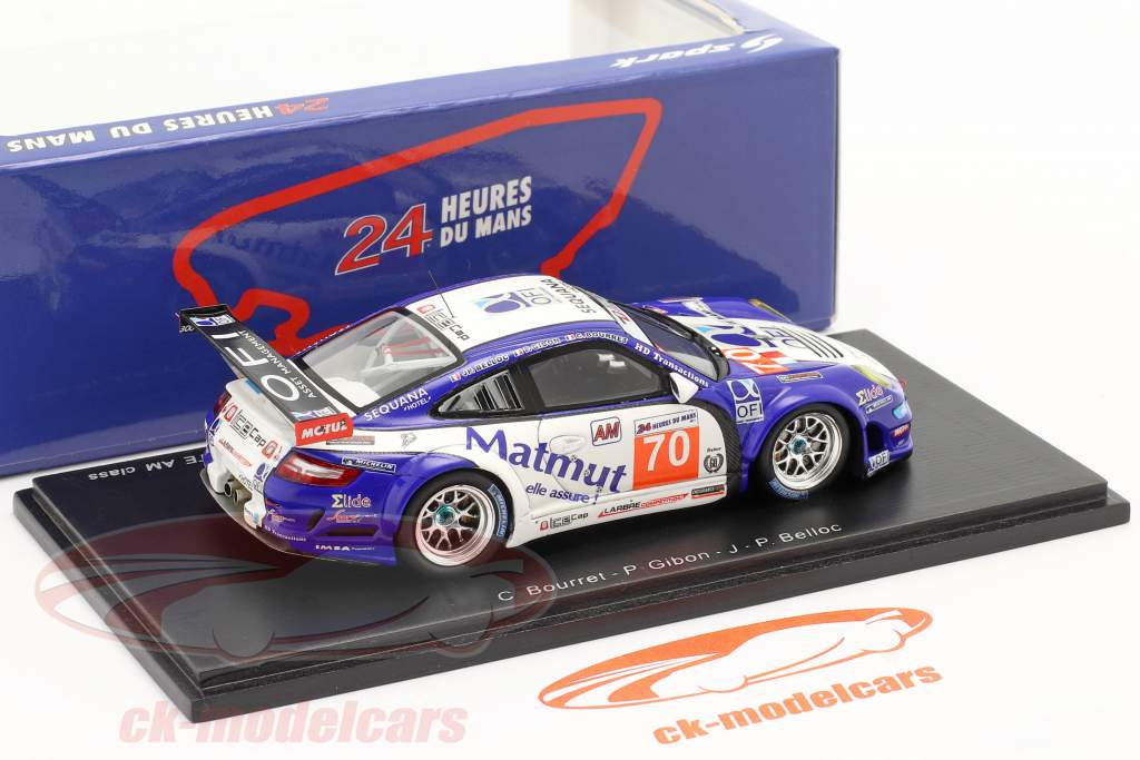 Porsche 911 GT3 RSR #70 Labre segunda clase GTE AM 24h Le Mans 2011 1:43 Spark