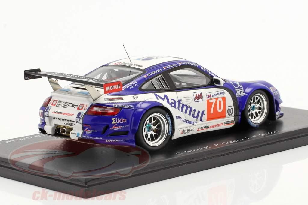 Porsche 911 GT3 RSR N° 70 Labre deuxième GTE AM classe 24h LeMans 2011 Spark 1:43