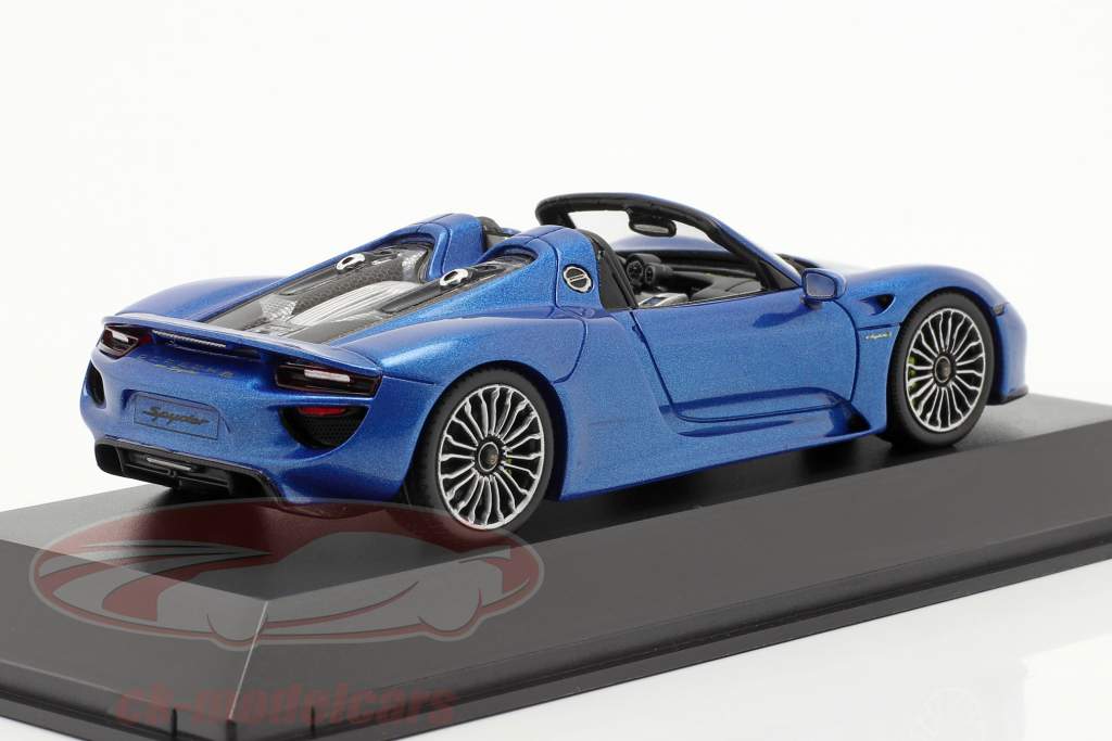 Porsche 918 Spyder Ano 2014 azul metálico 1:43 Spark