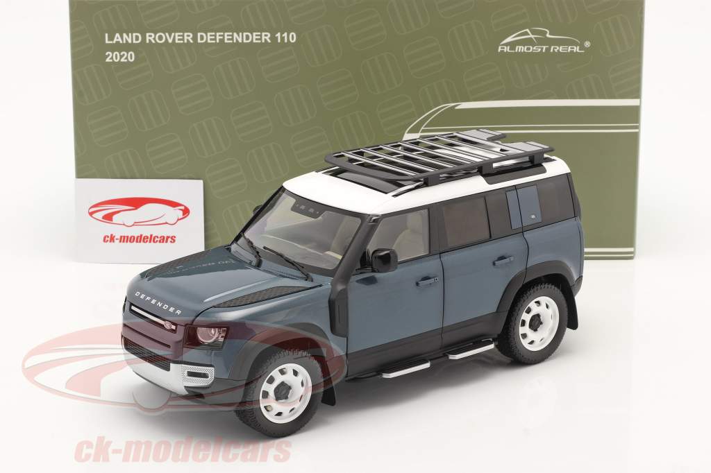 Land Rover Defender 110 Avec galerie de toit 2020 tasman bleu 1:18 Almost Real