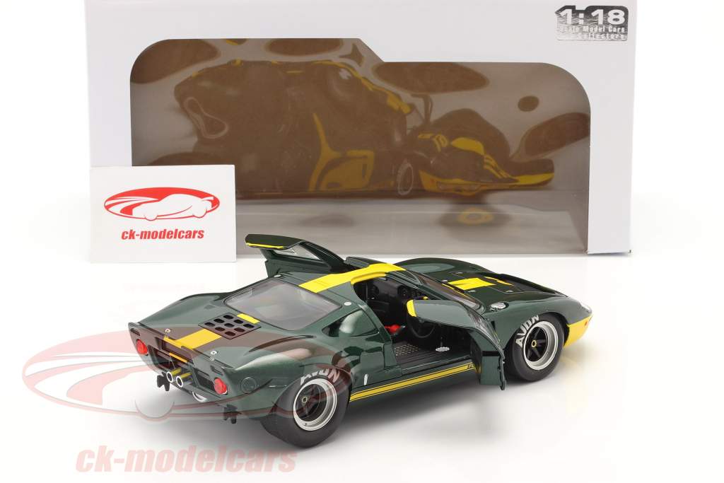 Ford GT40 MK1 #61 vert foncé métallique / jaune 1:18 Solido