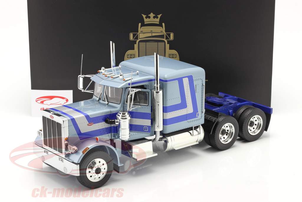 Peterbilt 359 Bull Nose Camión 1967 Azul claro metálico 1:18 Road Kings