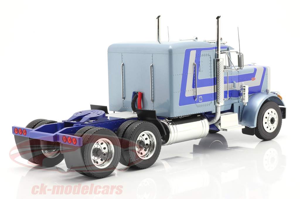 Peterbilt 359 Bull Nose Camión 1967 Azul claro metálico 1:18 Road Kings