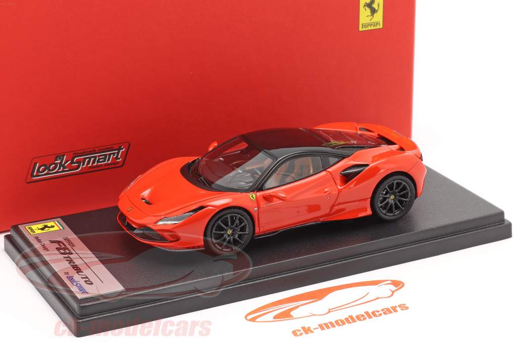 Ferrari F8 Tributo Byggeår 2019 dino rød / sort 1:43 LookSmart