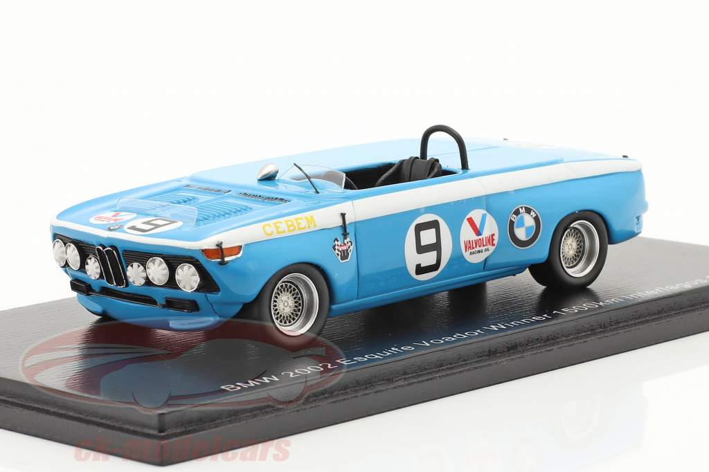 BMW 2002 Escquife Voador #9 vinder 1500km Interlagos 1970 1:43 Spark
