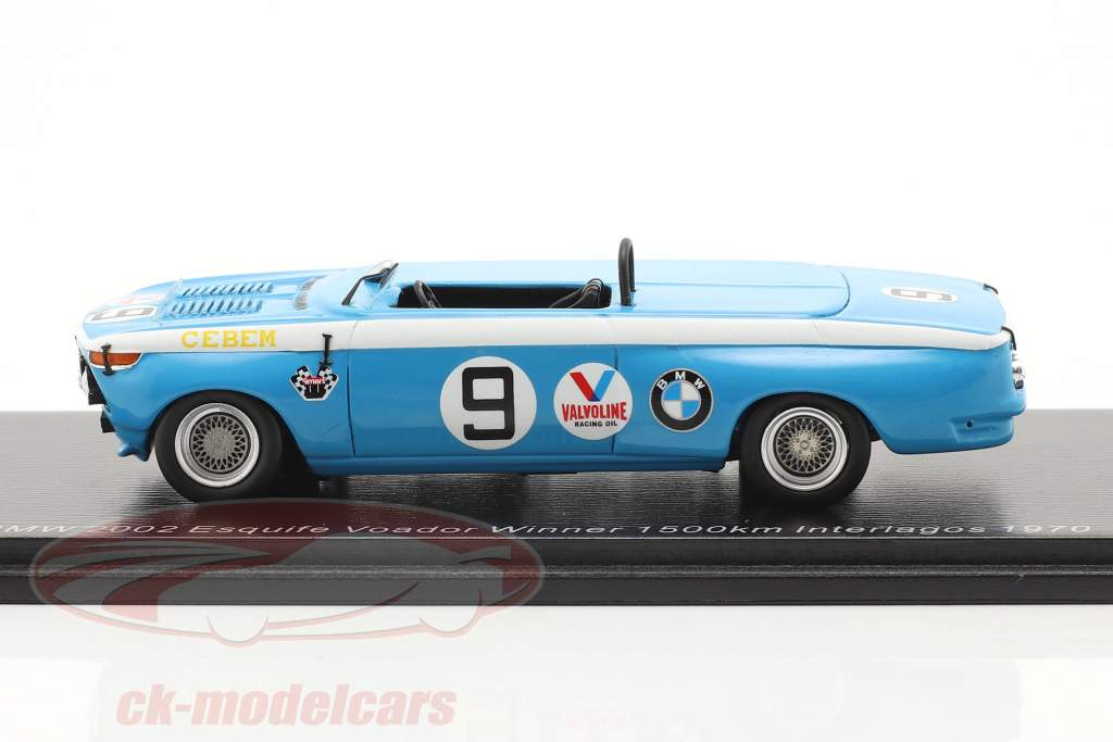 BMW 2002 Escquife Voador #9 gagnant 1500km Interlagos 1970 1:43 Spark