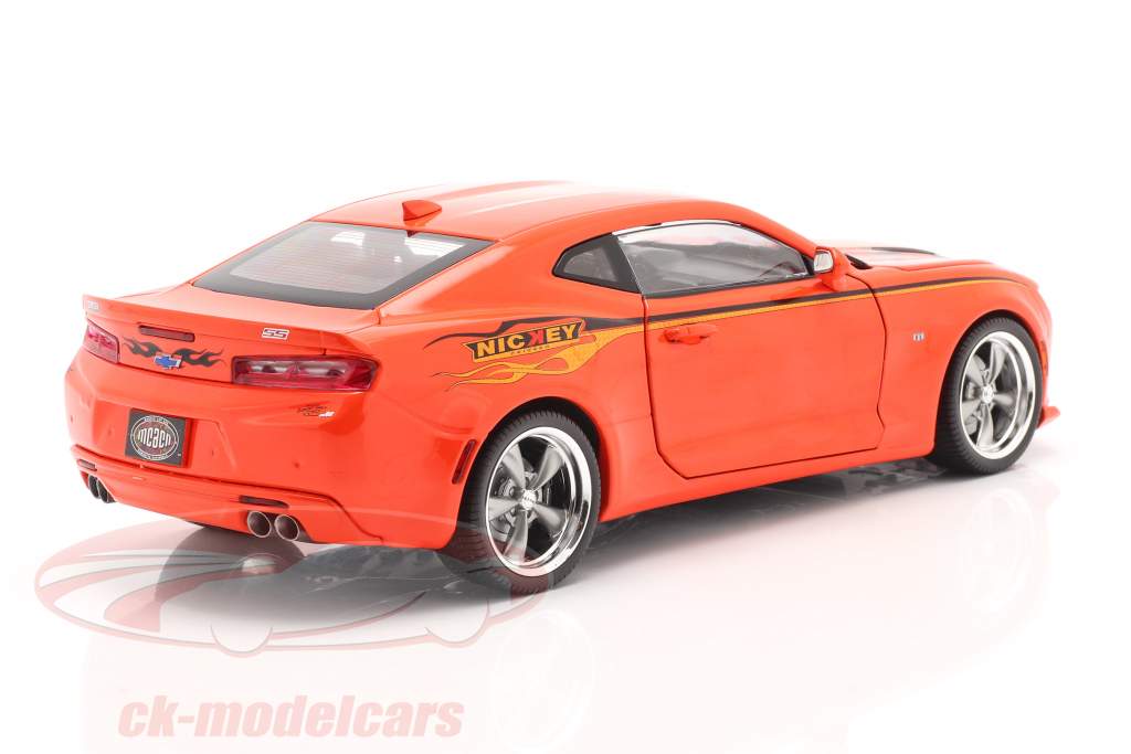 Chevrolet Nickey Super Camaro Anno di costruzione 2016 hugger arancia 1:18 AutoWorld