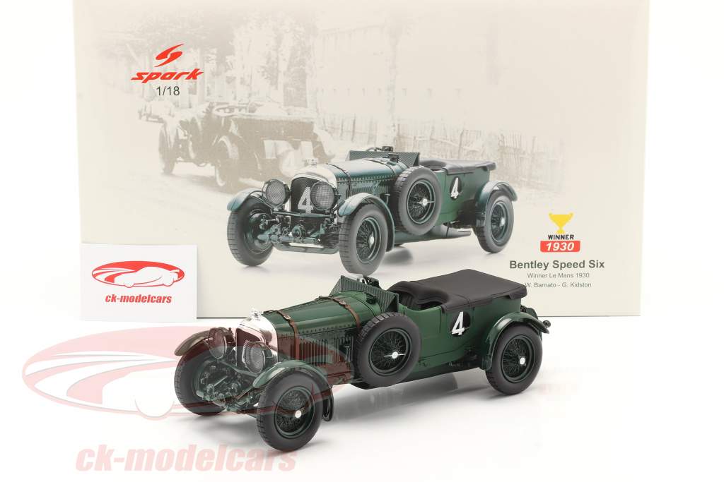 Bentley Speed Six #4 vincitore 24h LeMans 1930 Barnato, Kidston 1:18 Spark