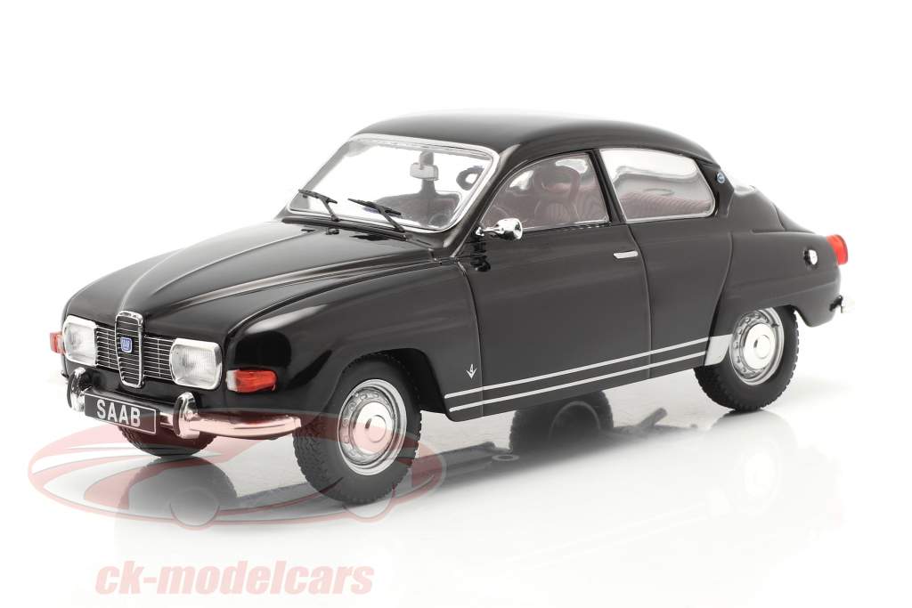 Saab 96 V4 Byggeår 1970 sort 1:24 WhiteBox
