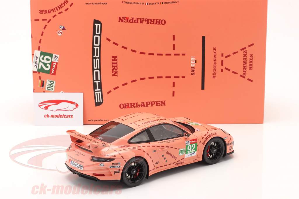 Porsche 911 (991 II) GT3 truie / Pink Pig conception Taxi Leipzig 1:18 Spark