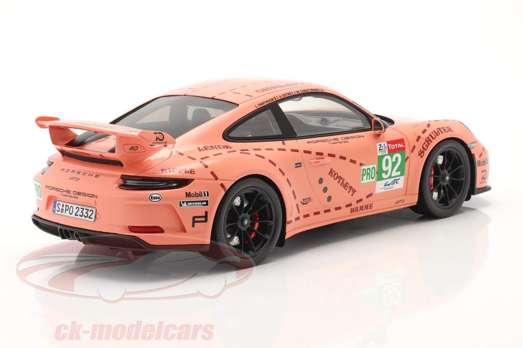 Porsche 911 (991 II) GT3 truie / Pink Pig conception Taxi Leipzig 1:18 Spark