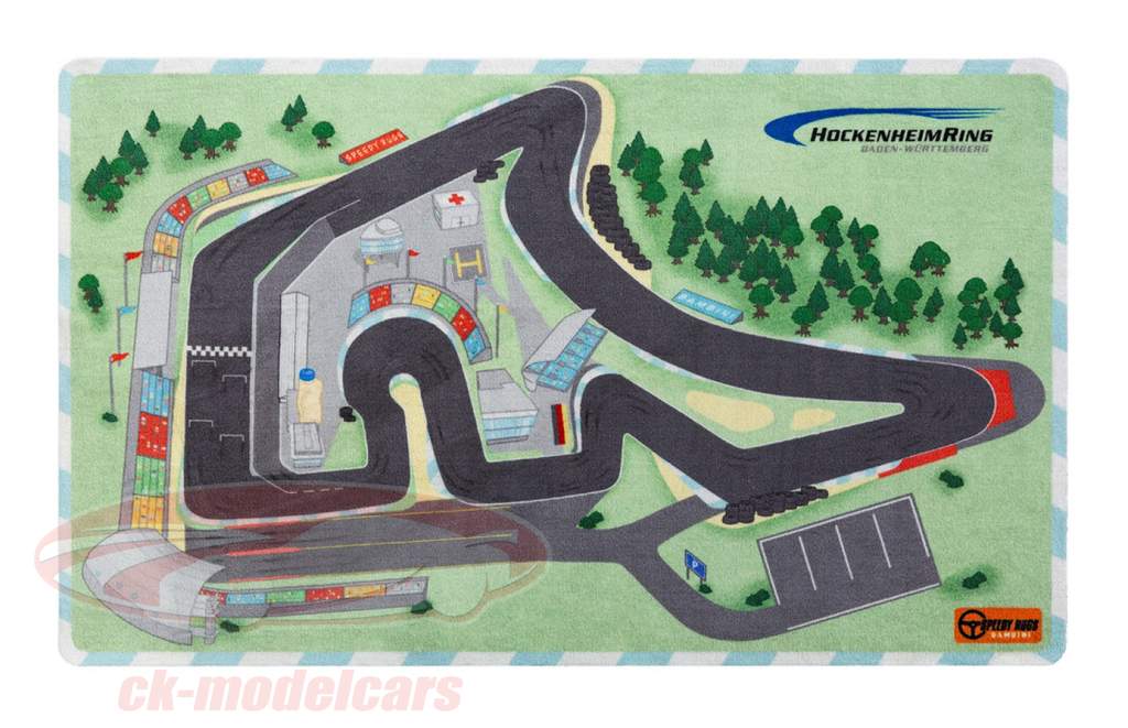 Tapete de brincar Hockenheimring 150 x 90 Pra escala 1:43 / 1:64 / 1:87 Speedy Rugs