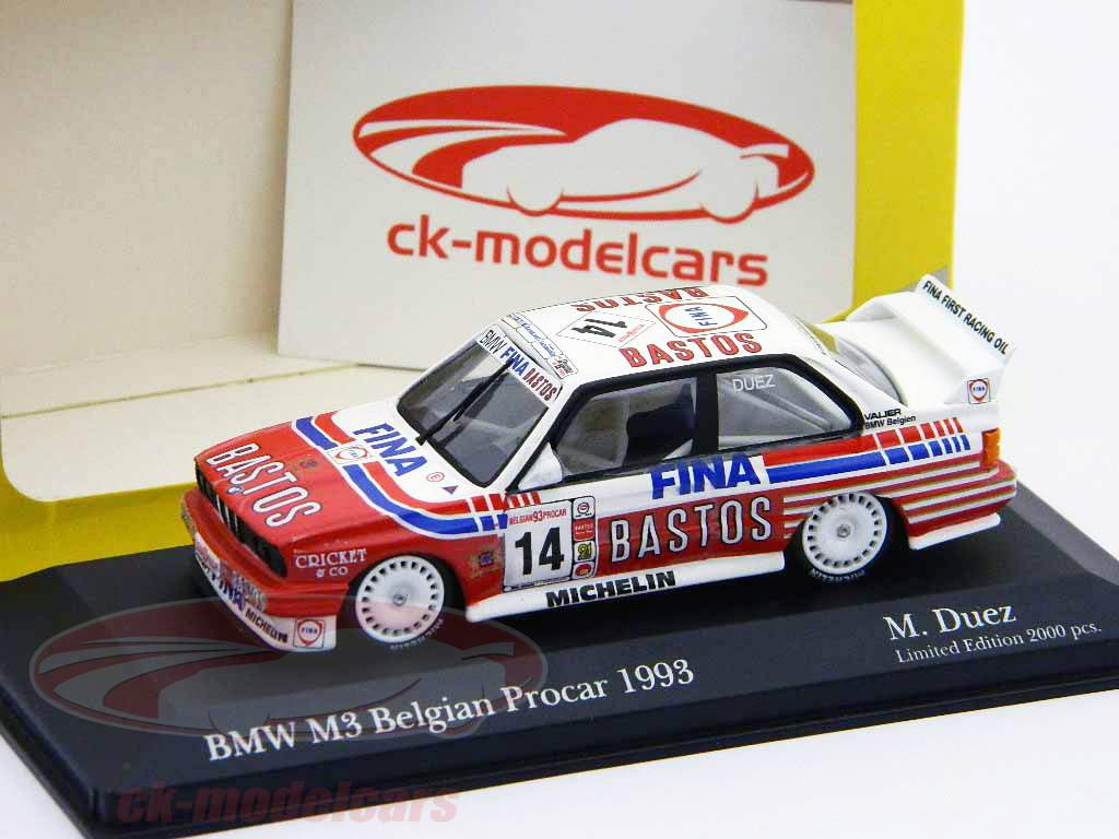 Minichamps 1:43 Marc Duez BMW M3 E30 #14 Fina Bastos Belgian