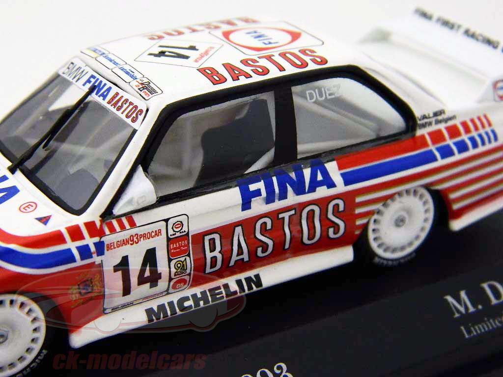 Minichamps 1:43 Marc Duez BMW M3 E30 #14 Fina Bastos Belgian