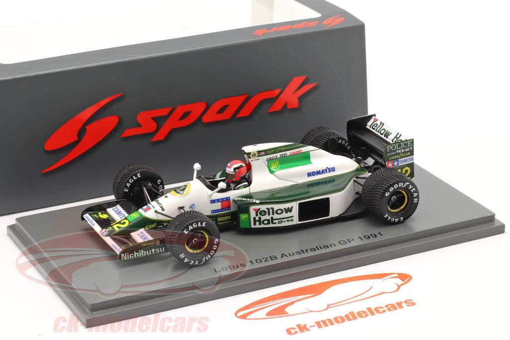 Johnny Herbert Lotus 102B #12 australsk GP formel 1 1991 1:43 Spark