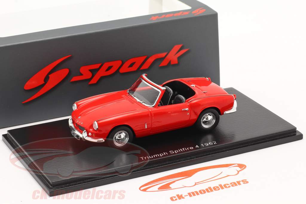 Triumph Spitfire 4 Byggeår 1962 rød 1:43 Spark