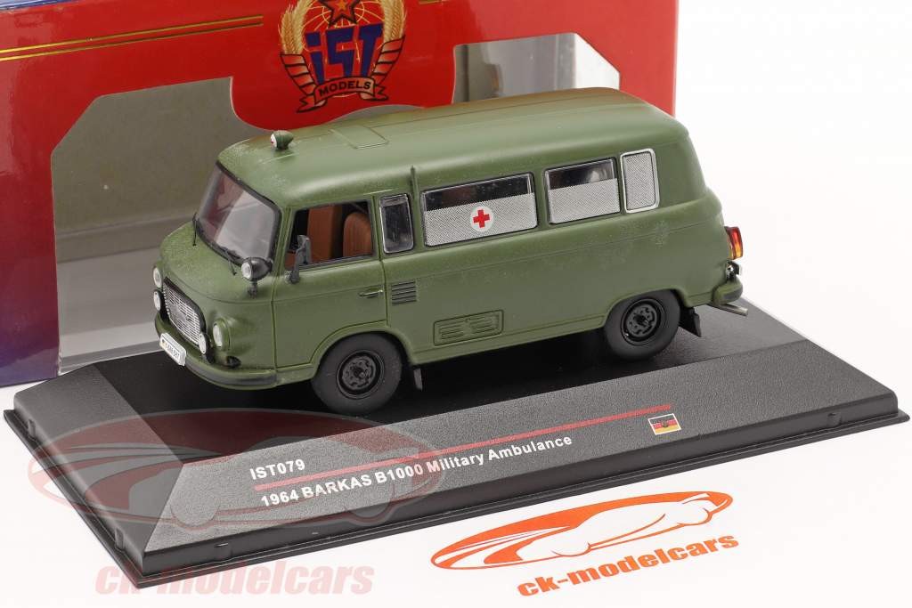 Barkas B1000 Military ambulance year 1964 dark olive IST-Models