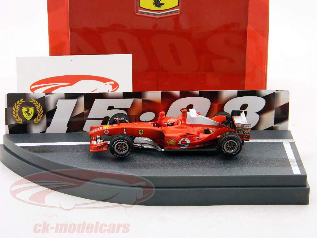 Schumacher, Barrichello 2 Car Set Formula 1 Campione del Mondo 2004 GP Ungheria 1:43 HotWheels