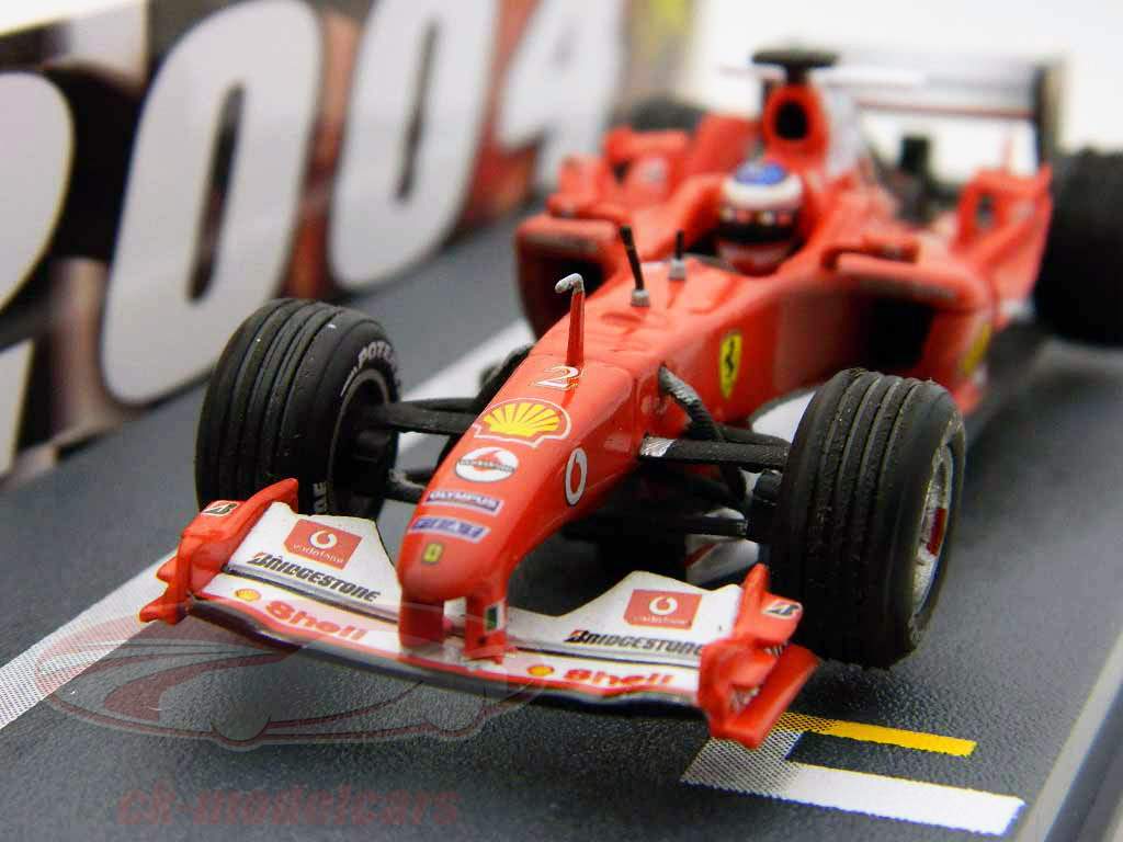 Schumacher, Barrichello 2 Car Set Formula 1 Campione del Mondo 2004 GP Ungheria 1:43 HotWheels
