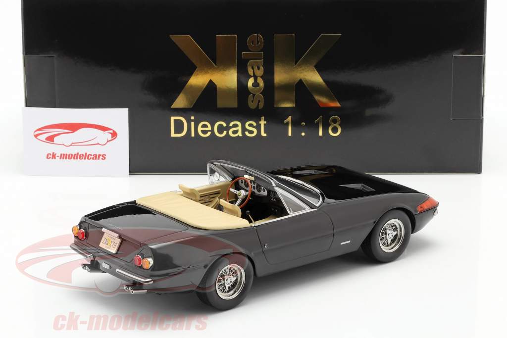 Ferrari 365 GTB/4 Daytona Convertibile Serie 1 Versione USA 1969 nero 1:18 KK-Scale